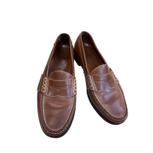 Cole Haan Mens Brown Leather Slip-On Loafers Size 10D SKU 8215 - Picture 11 of 11